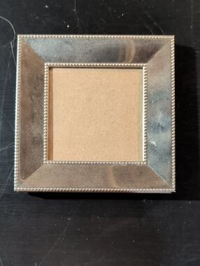 Silver Beaded Square Photo Frame - Elegant Home Accent
